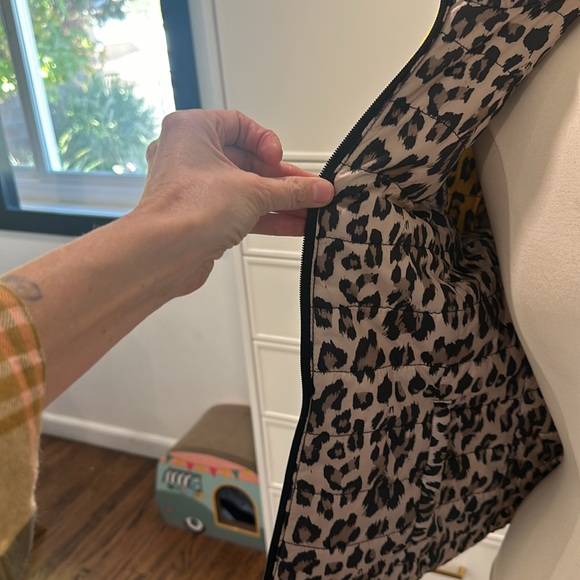 Leopard puffer jacket reversible to yellow - Picture 6 of 9